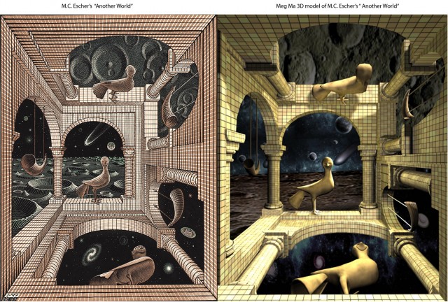 Meg Ma, 3D Remodeling of MC Escher's 5 Other World